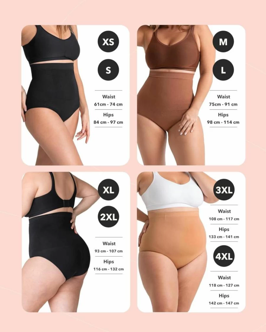 SHAPERMINT High-Waist Tummy Control Shapewear Panty for Women - Body Shaper Slimming Underwear