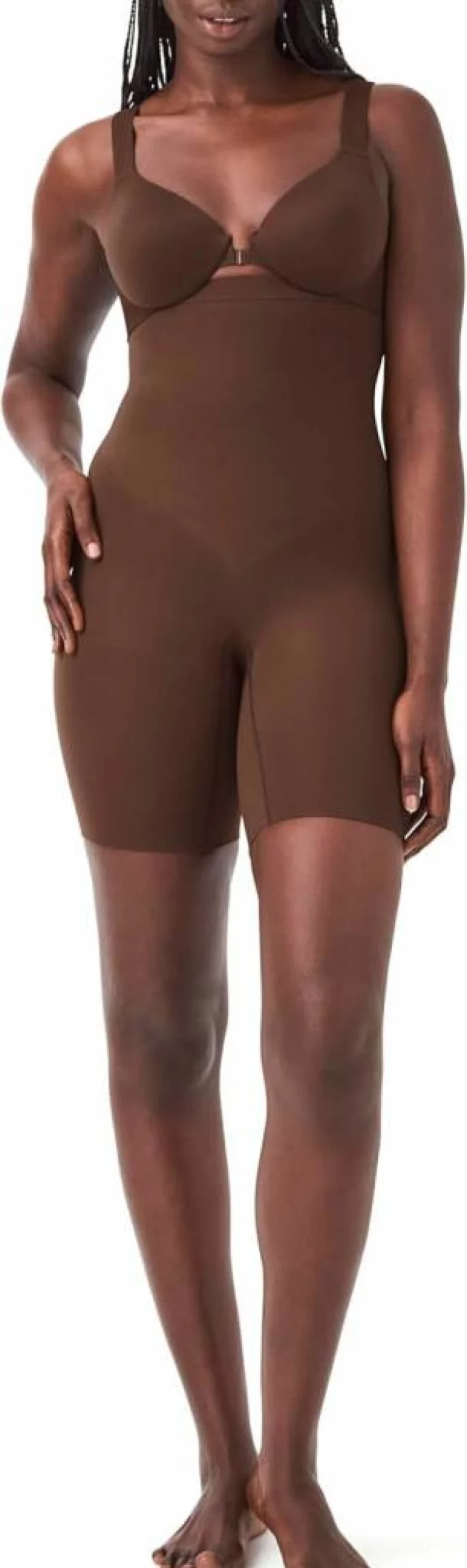 SPANX Sculpting High-Waisted Mid-Thigh Shapewear Shorts - Lightweight Core Control for All-Day Comfort - Seamless Tummy Slimming Underwear