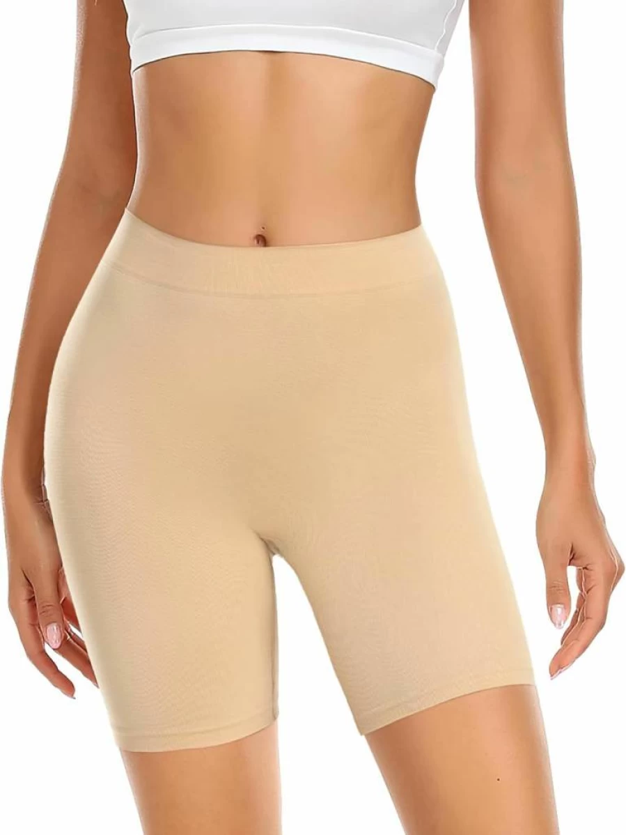Werena Women's Seamless Anti-Chafing Slip Shorts - Invisible Under Dresses Safety Underwear Smooth Comfort Shorts