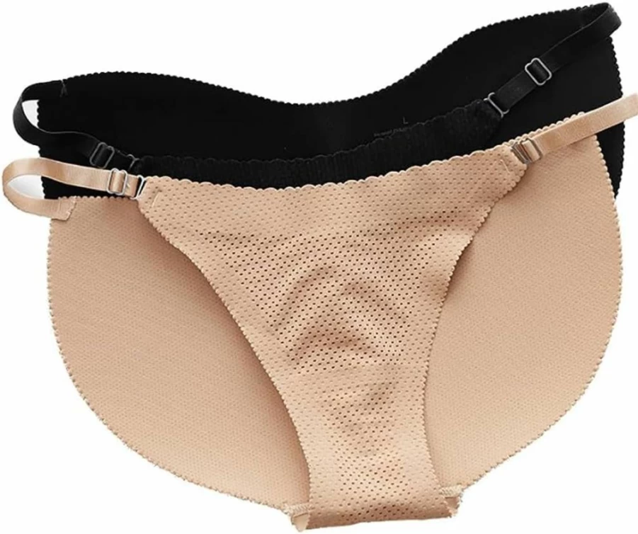 Aimery Women's Seamless Butt Lifting Shapewear Panty – 2-Pack Padded Hip Enhancer Underwear for Booty Lift
