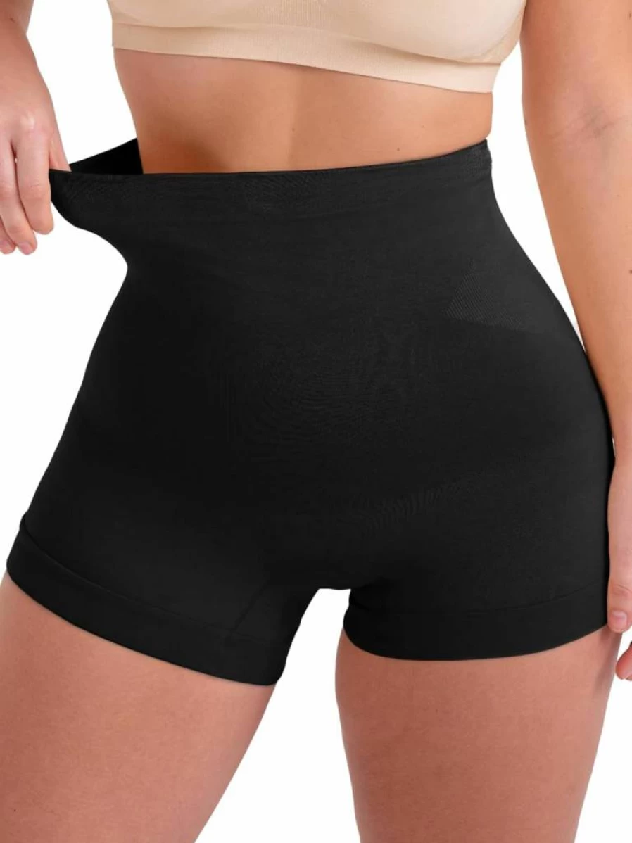SHAPERMINT Women's Tummy Control Boyshort Shapewear - Plus Size Body Shaper for Smoothing & Slimming