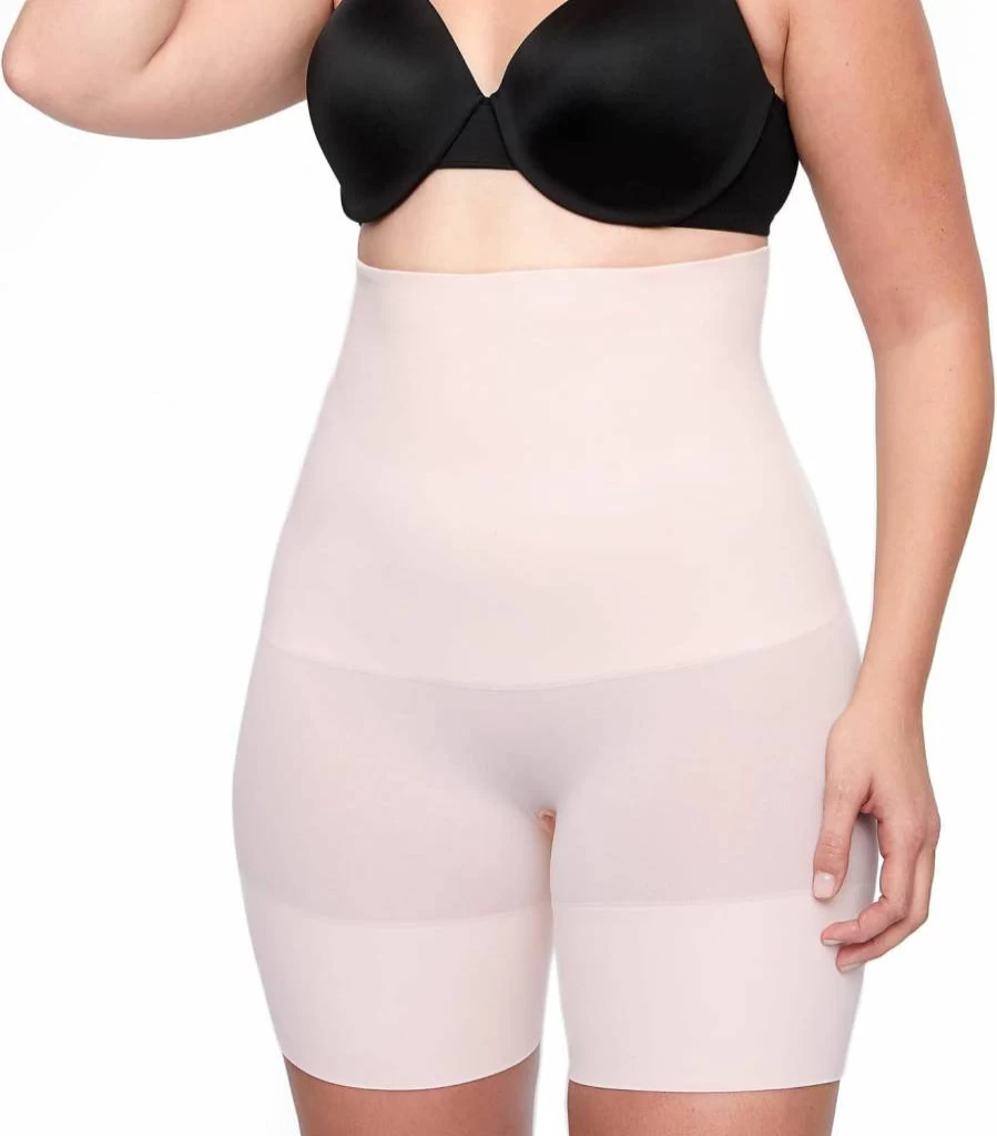 Underoutfit High Waisted Tummy Control Shapewear Shorts for Women - Slimming Body Shaper - Small to Plus Size Comfort
