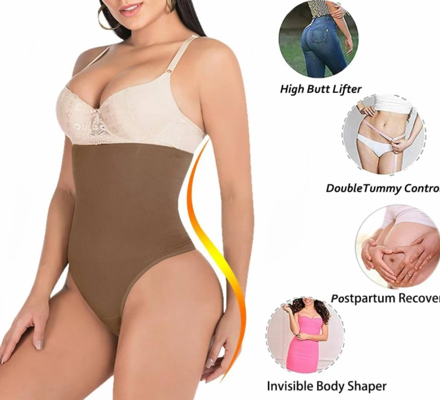 Hioffer Women's Waist Cincher Shapewear - Tummy Control Girdle Thong for Slimming & Body Shaping