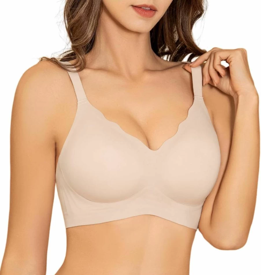 Cuteio Wireless Comfort Bras for Women - Seamless No Underwire Bralette, Full Coverage Support, Everyday Wear Sizes S-2XL