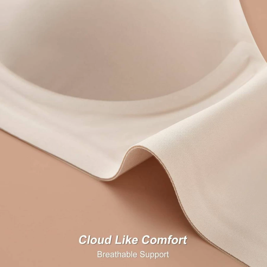 Cuteio Wireless Comfort Bras for Women - Seamless No Underwire Bralette, Full Coverage Support, Everyday Wear Sizes S-2XL