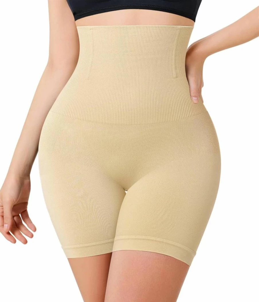 Nebility High Waist Tummy Control Shapewear Shorts - Seamless Butt Lifting Body Shaper for Women with Thigh Slimming