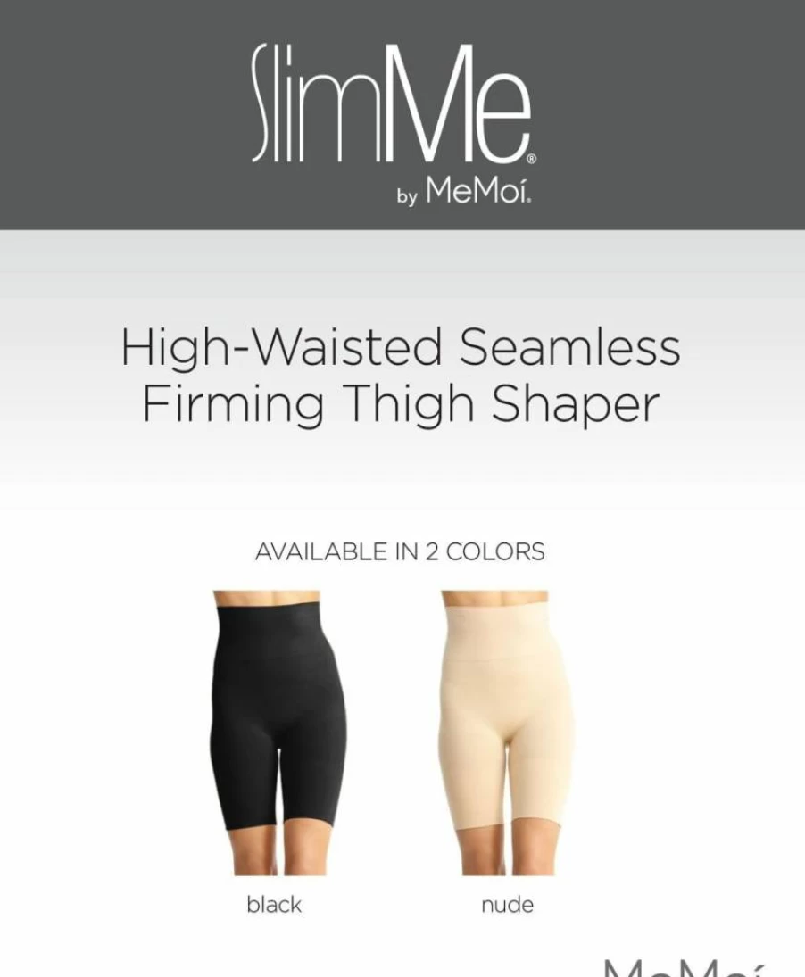SlimMe High Waisted Tummy Control Shapewear Shorts for Women – Thigh Slimming & Body Shaping – Sizes S to Q2