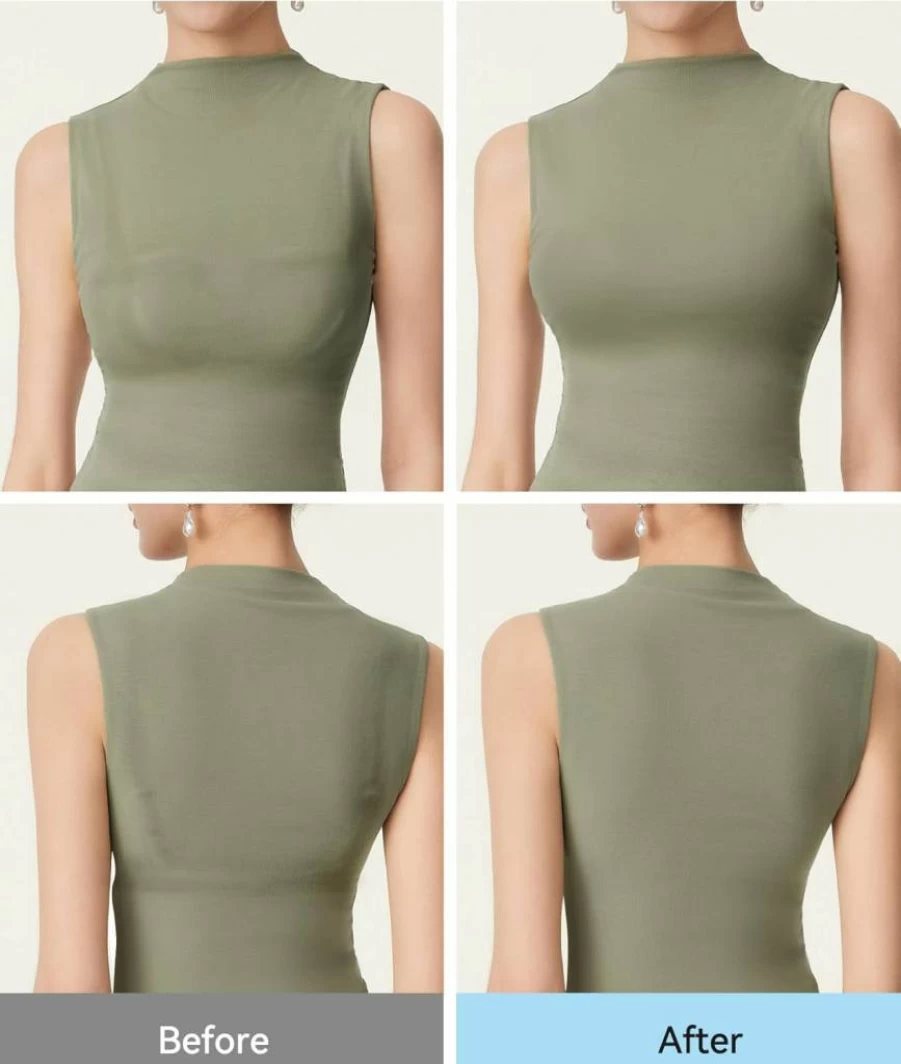 LUCKMEEY Women's Wireless Seamless T-Shirt Bra - Full Coverage Comfort Push Up Everyday Bra No Underwire Mesh Design