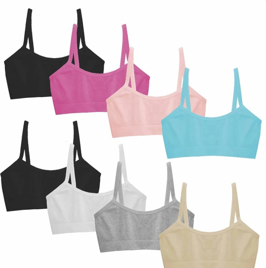 Popular Girls Seamless Sports Bra - Comfortable Training Crop Top for Active Teens
