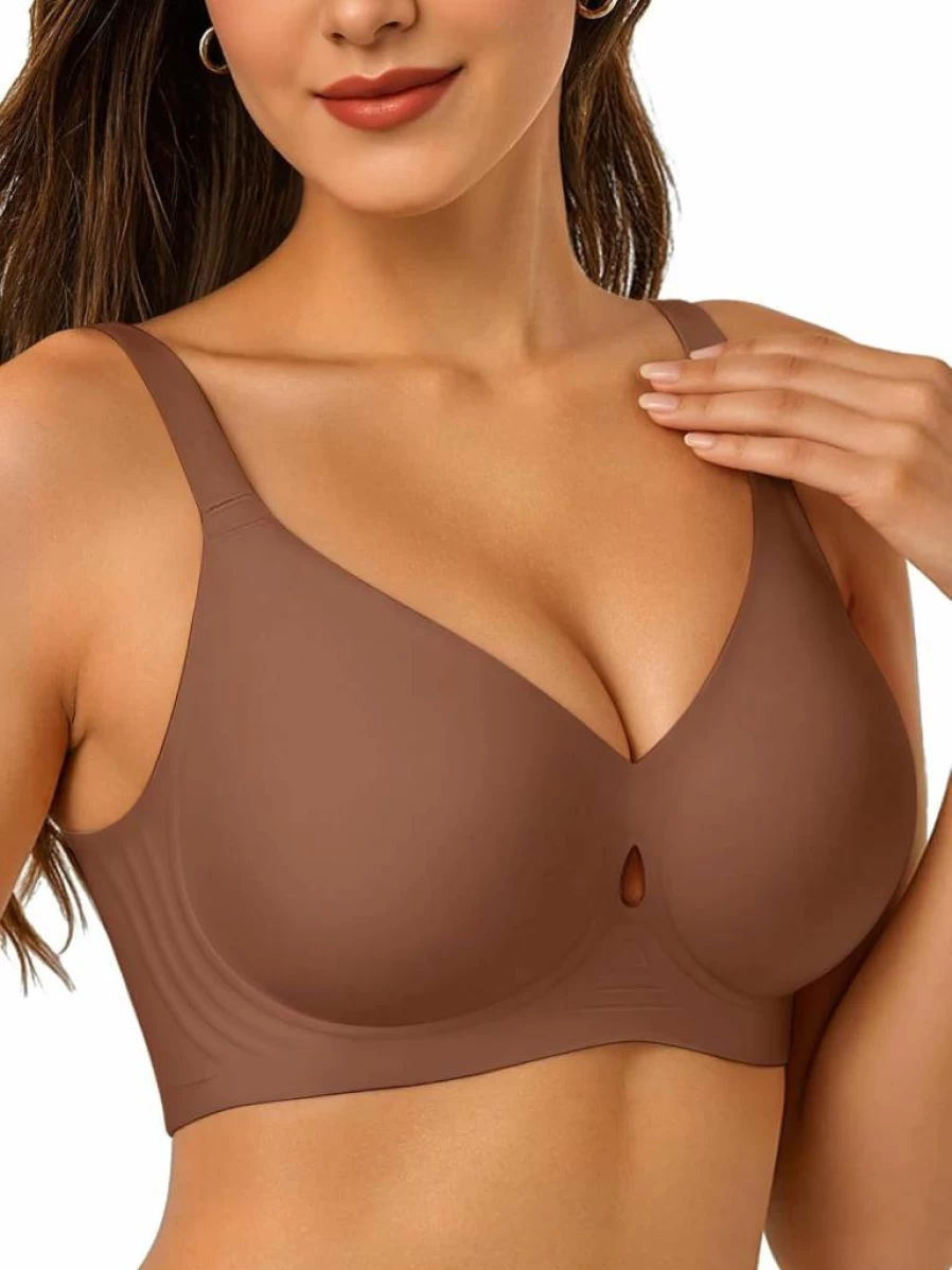 LetsJoli Wireless Push Up Bra for Women - Seamless Full Coverage Bralette, No Underwire Support, Comfortable Everyday Bra