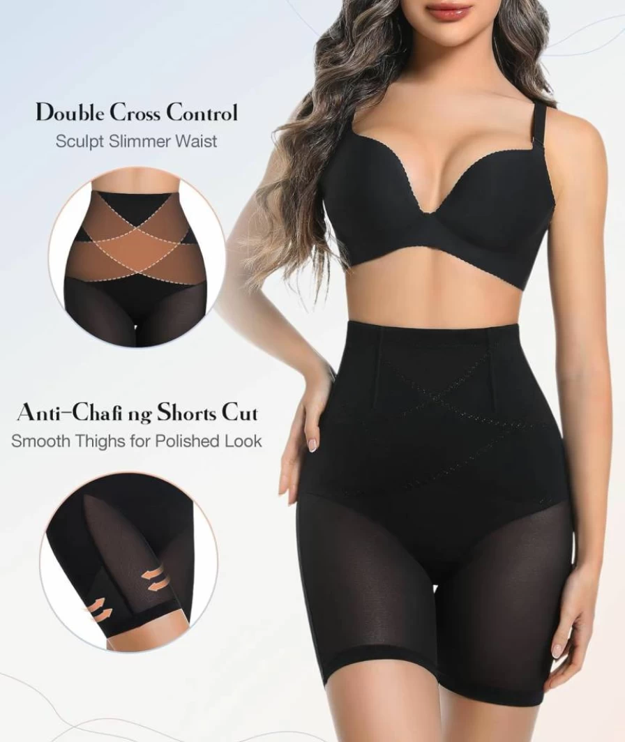 ForeverShaper Women's Butt Lifting & Tummy Control Shapewear Shorts – High Compression Thigh Slimmer Shaper Panties
