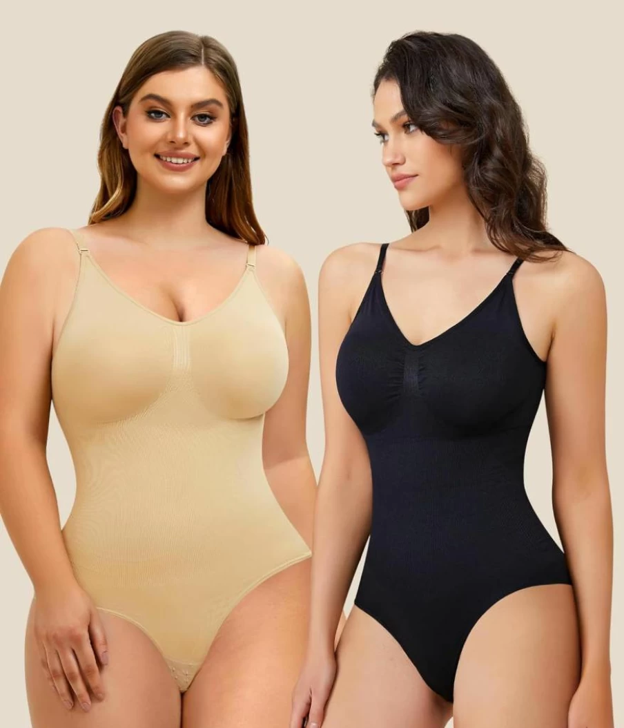 BRABIC Women's Seamless Shapewear Bodysuit - Tummy Control Tank Top Sleeveless Body Shaper