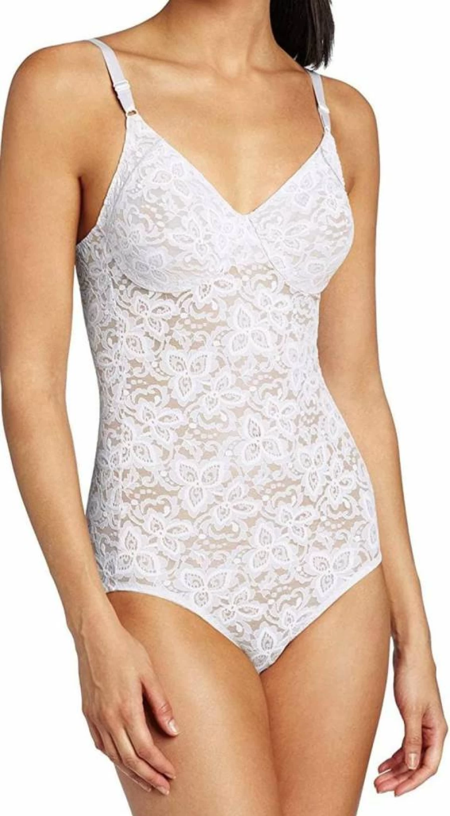 Bali Women's Firm-Control Lace Shapewear with Built-In Underwire Bra – Smoothing Body Shaper