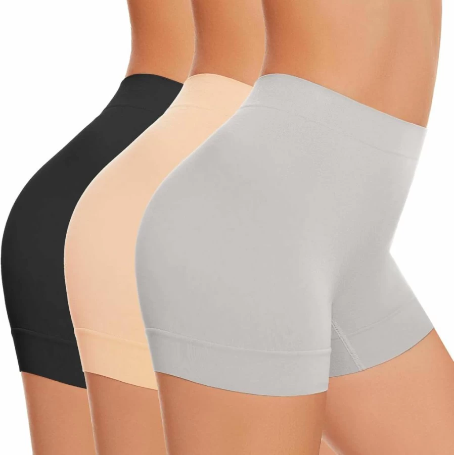 UUMIAER Women's Anti-Chafing Slip Shorts - Seamless Shapewear for Dresses, Yoga & Biking - Comfortable Boyshort Panties