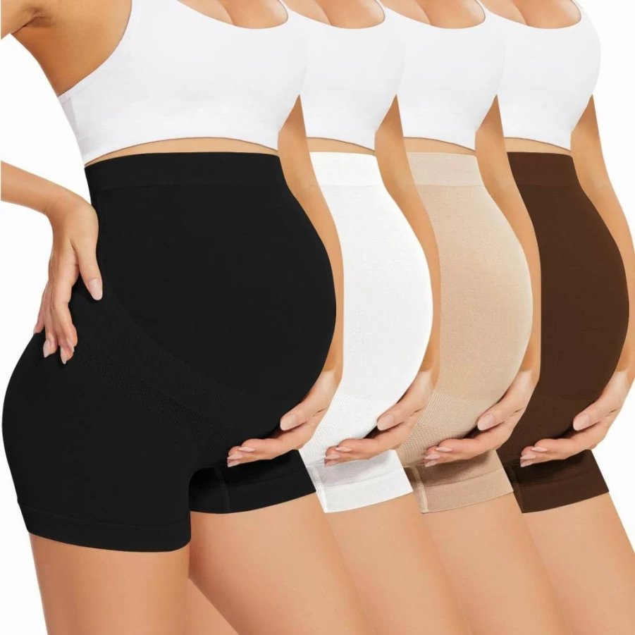 SAYCELI Women's Pregnancy Shapewear - Over Bump Maternity Underwear, High Waisted Seamless Boy Shorts for Belly Support & Comfort