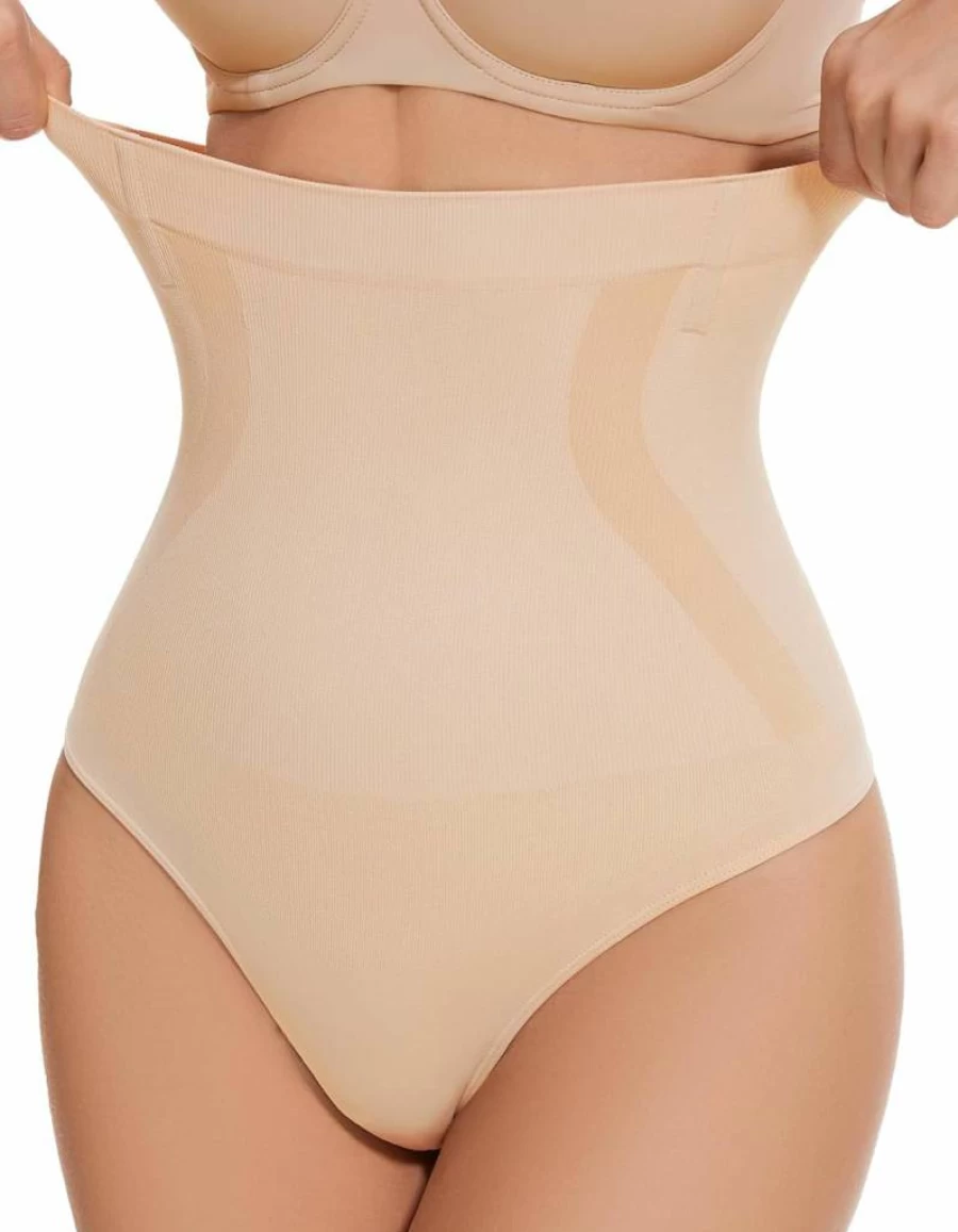YADIFEN High Waist Seamless Thong Shapewear for Women - Tummy Control Body Shaper Briefs