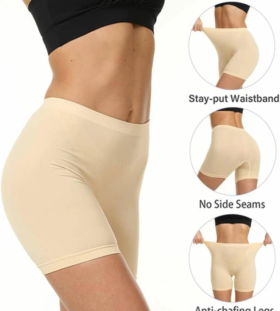 LALESTE Women's Seamless Anti-Chafing Slip Shorts - Under Dress Bike Shorts, Smoothing Boy Shorts Underwear, Boxer Briefs for Comfort