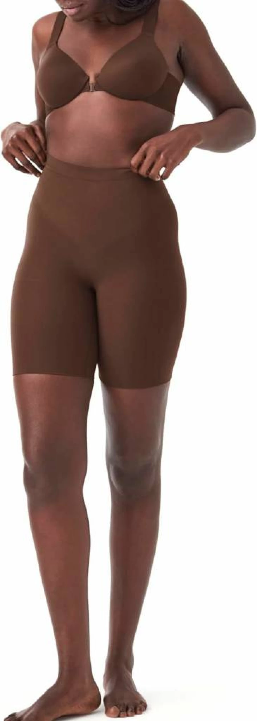 SPANX Sculpt Seamless Mid-Thigh Shapewear Shorts - Lightweight Core Shaping, All-Day Support, No Visible Panty Lines