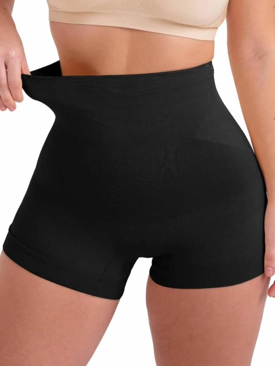SHAPERMINT Women's Tummy Control Boyshort Shapewear - High Waist Body Shaper for Plus Size & Everyday Wear