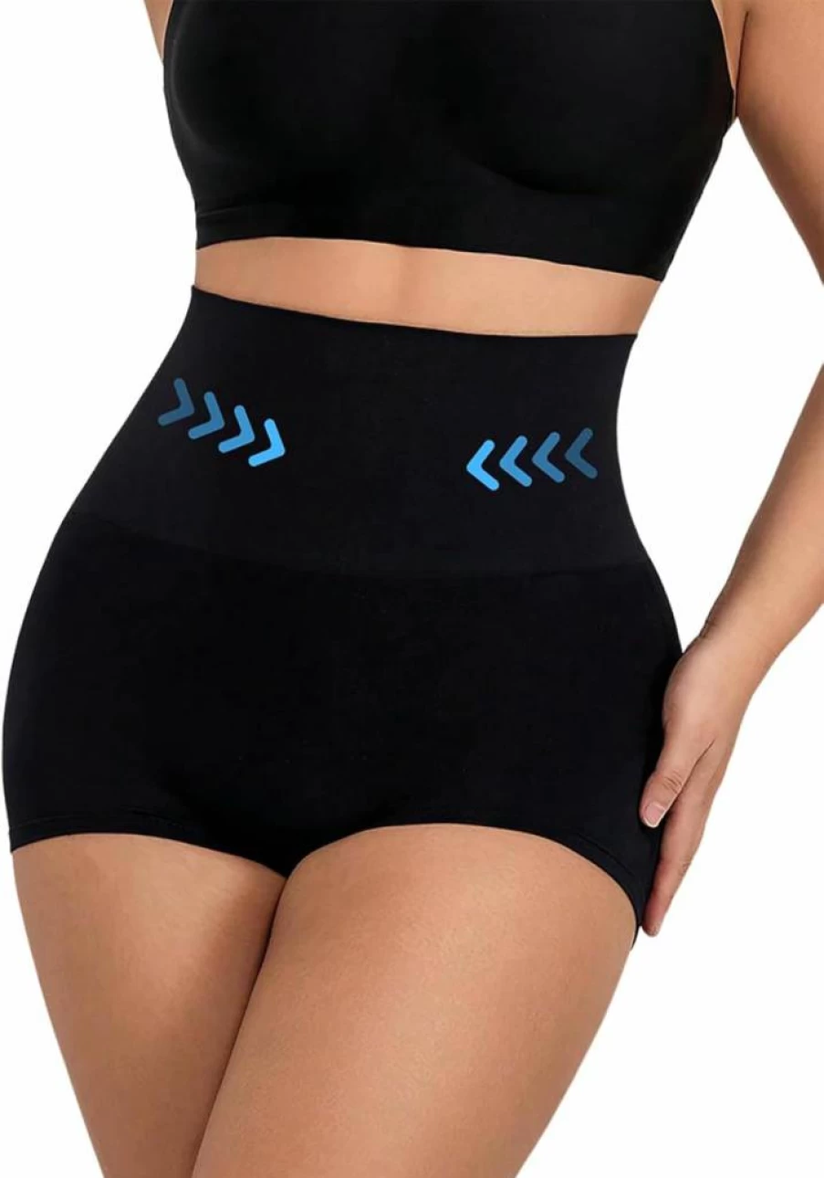 BampooPanPa Women's Seamless Tummy Control Shorts – High Waist Smoothing Boyshort Underwear for Dresses, Full Coverage Shapewear