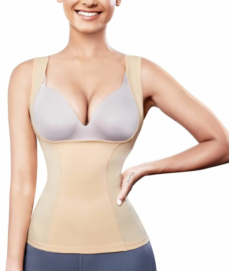 URSEXYLY Women's Tummy Control Shapewear Vest - Seamless Waist Trainer Corset Top for Workout & Body Shaping