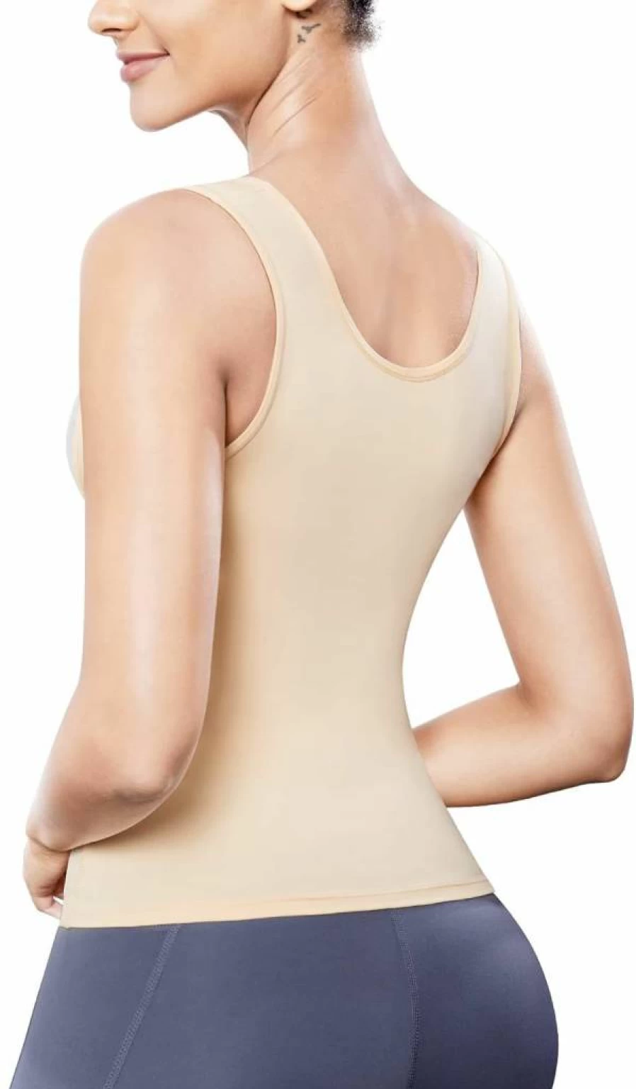 URSEXYLY Women's Tummy Control Shapewear Vest - Seamless Waist Trainer Corset Top for Workout & Body Shaping