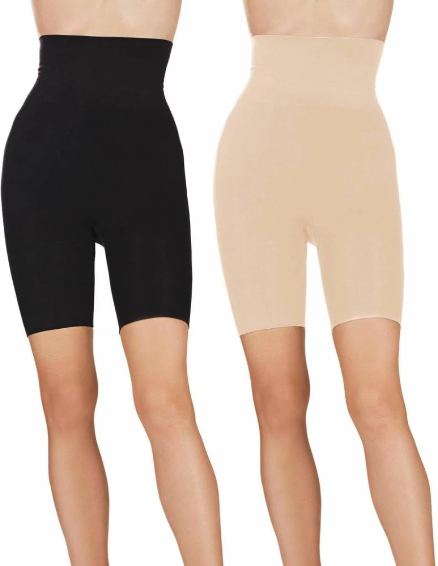MeMoi High-Waist Shapewear Shorts for Women - Tummy Control Thigh Slimmer Comfortable Body Shaper Sizes S-4X