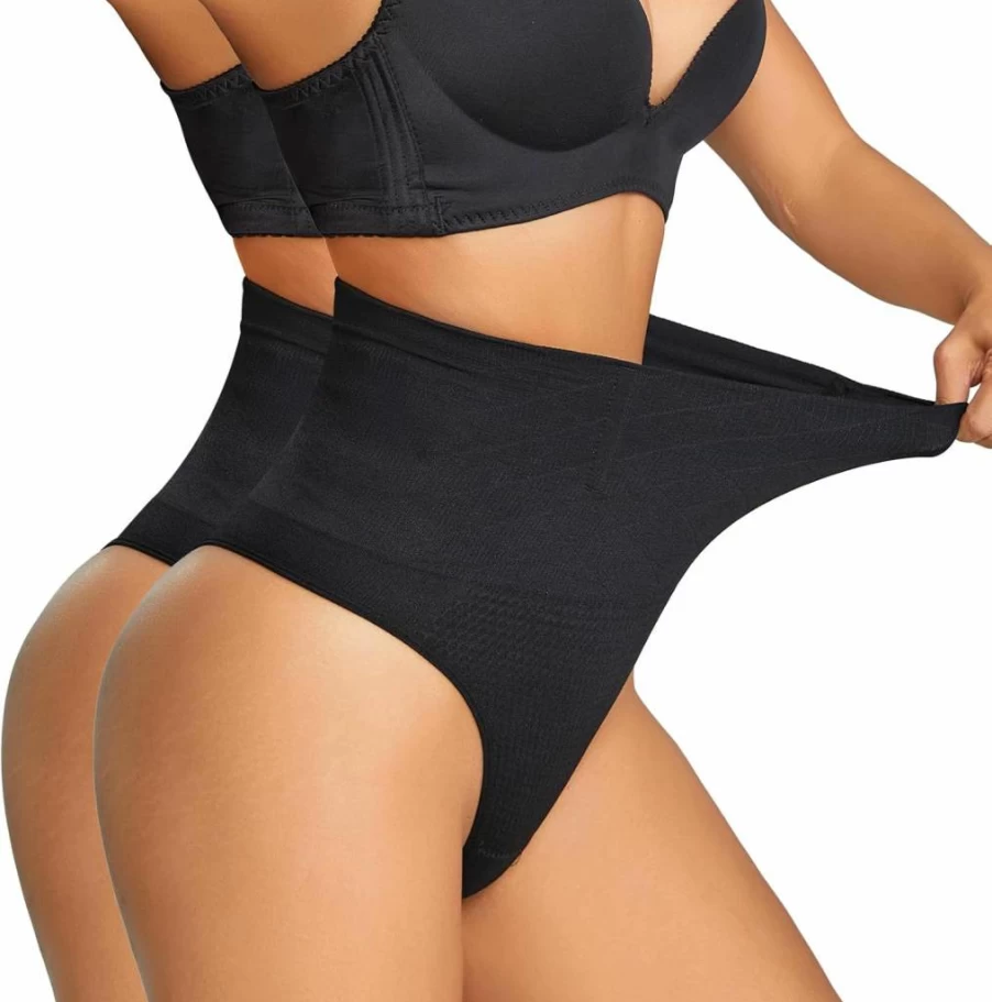 Dulchany Women's Seamless Thong Shapewear - Tummy Control Body Shaper Panties for Smoothing & Slimming