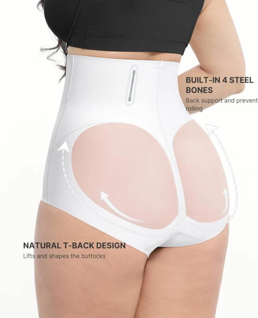 SHAPELLX High Waisted Tummy Control Shapewear for Women - Slimming Panty Briefs Body Shaper