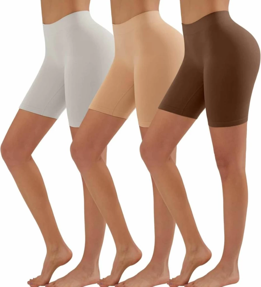 YADIFEN Women's Seamless Anti-Chafing Boyshorts - 3 Pack Shapewear Shorts for Under Dresses, Smooth Slip Panties