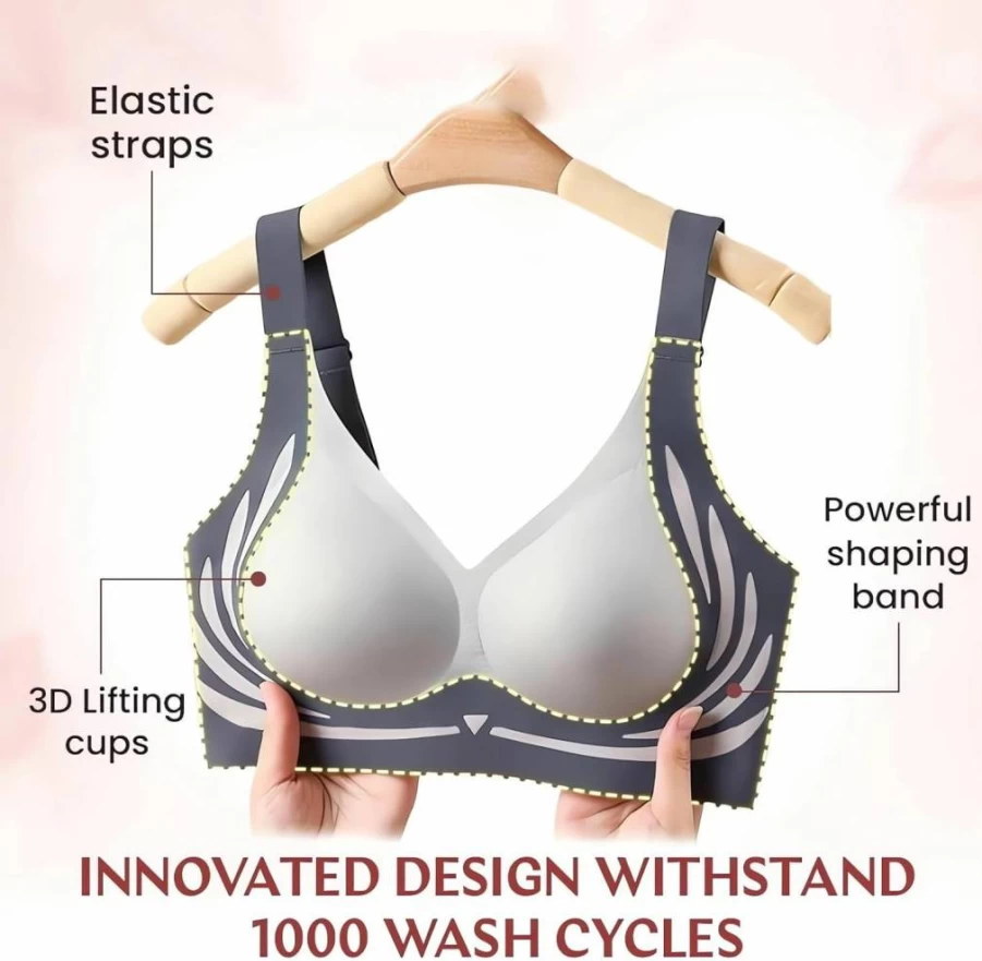 VDHWTER Wireless Push Up Bra - Seamless Full Coverage No Underwire Support Anti Sagging Lushfitting Comfort