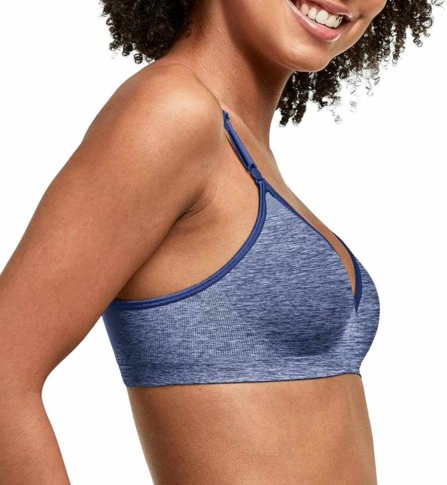 Hanes Women's Wireless Comfort Bra - Moisture-Wicking, Convertible Straps, Full Coverage Smoothing T-Shirt Bra