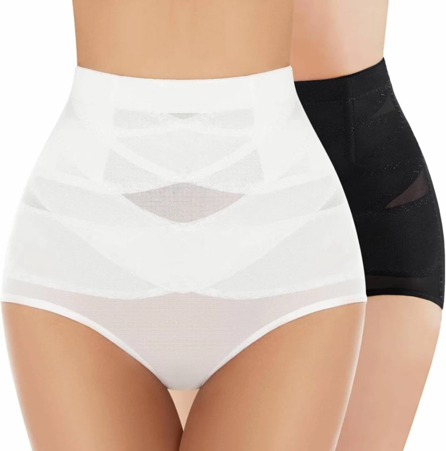 SIMIYA High Waisted Tummy Control Shapewear for Women - Firm Compression Body Shaper Panty, Soft & Comfortable Postpartum Girdle