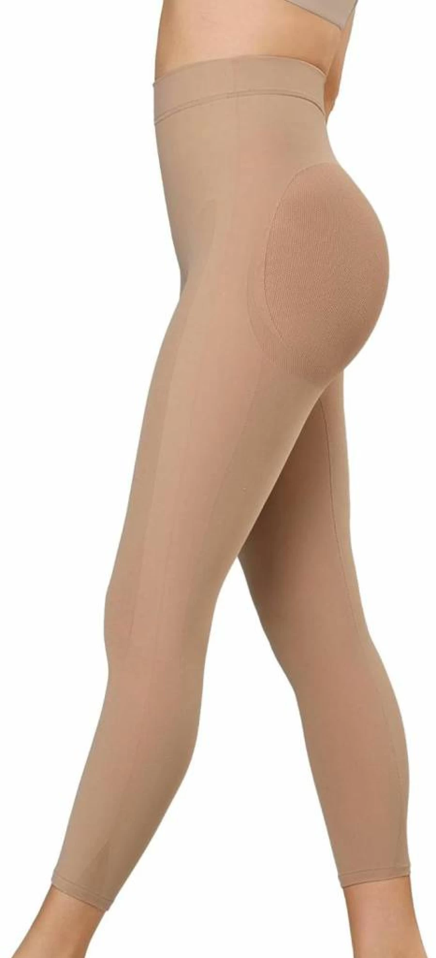 Leonisa High-Waisted Seamless Shapewear Shorts for Women - Tummy Control, Butt Lifting & Thigh Slimming Capri Girdle