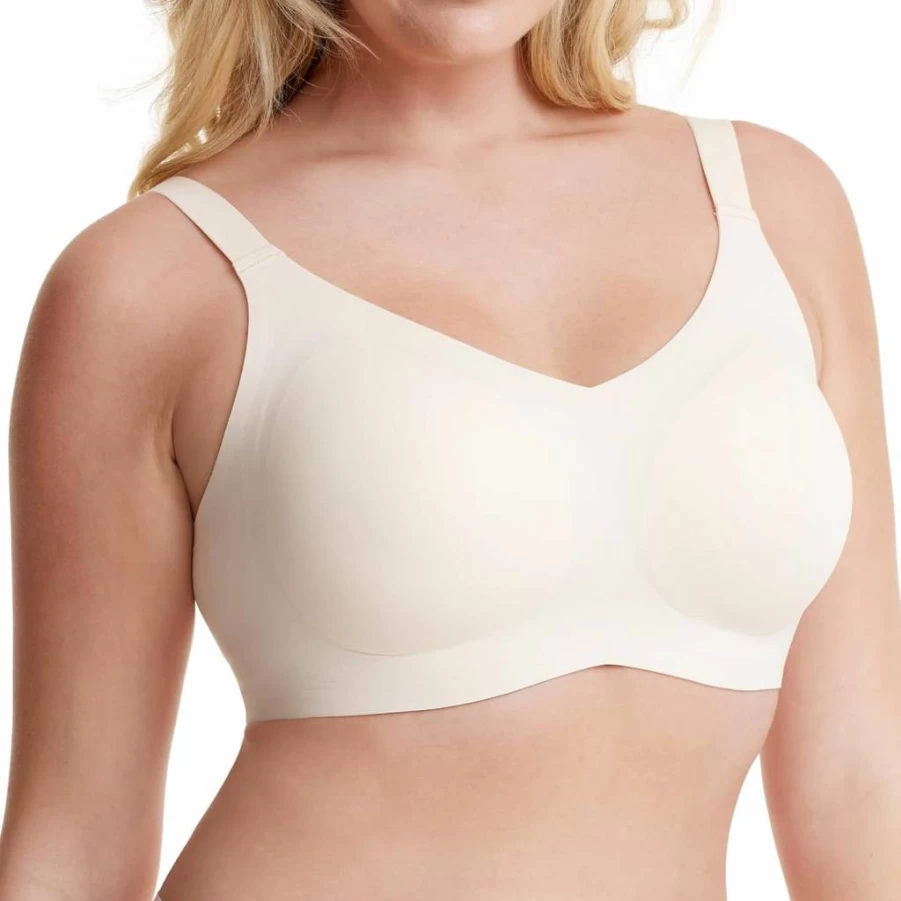 COMFELIE Wireless Seamless Bralette - Ultra Comfort Sleep & T-Shirt Bra for Large Breasts - Supportive Non-Wire Lounge Bra
