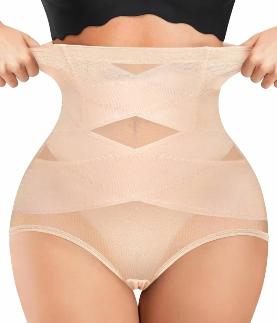 Nebility Women's Plus Size Tummy Control Body Shaper Shorts - High Waist Butt Lifting Shapewear for Belly Fat & Underwear Comfort