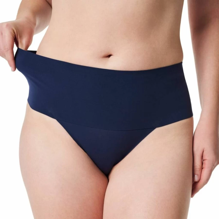 SPANX Undie-Tectable Thong for Women - Seamless No Show Underwear with Core Control - Invisible Shapewear Thong for Comfort & Confidence