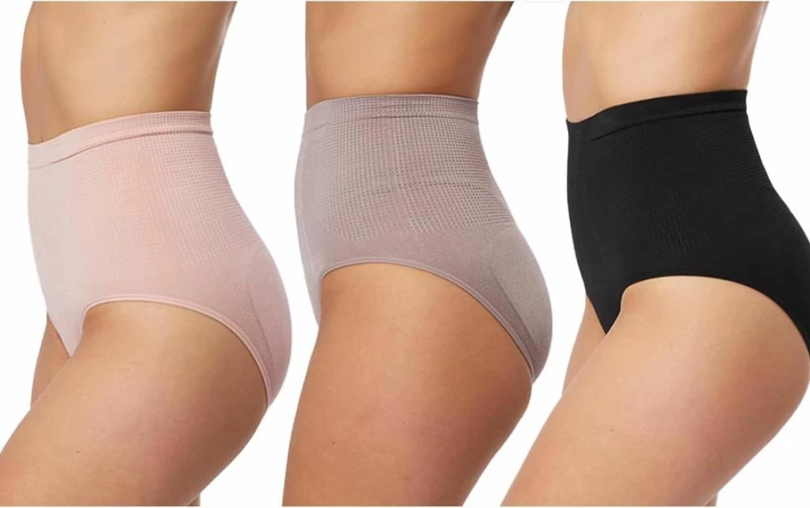Skinnygirl High Waist Tummy Control Underwear for Women - Seamless Shaping Panties, 3-Pack