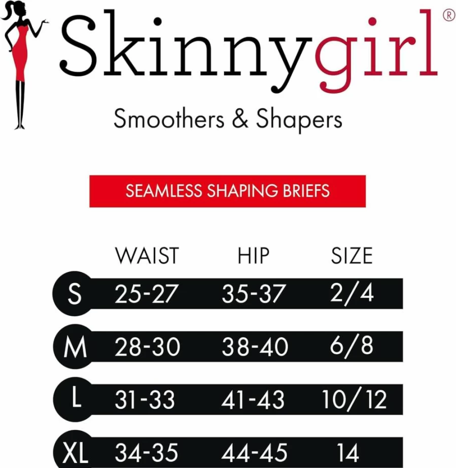 Skinnygirl High Waist Tummy Control Underwear for Women - Seamless Shaping Panties, 3-Pack