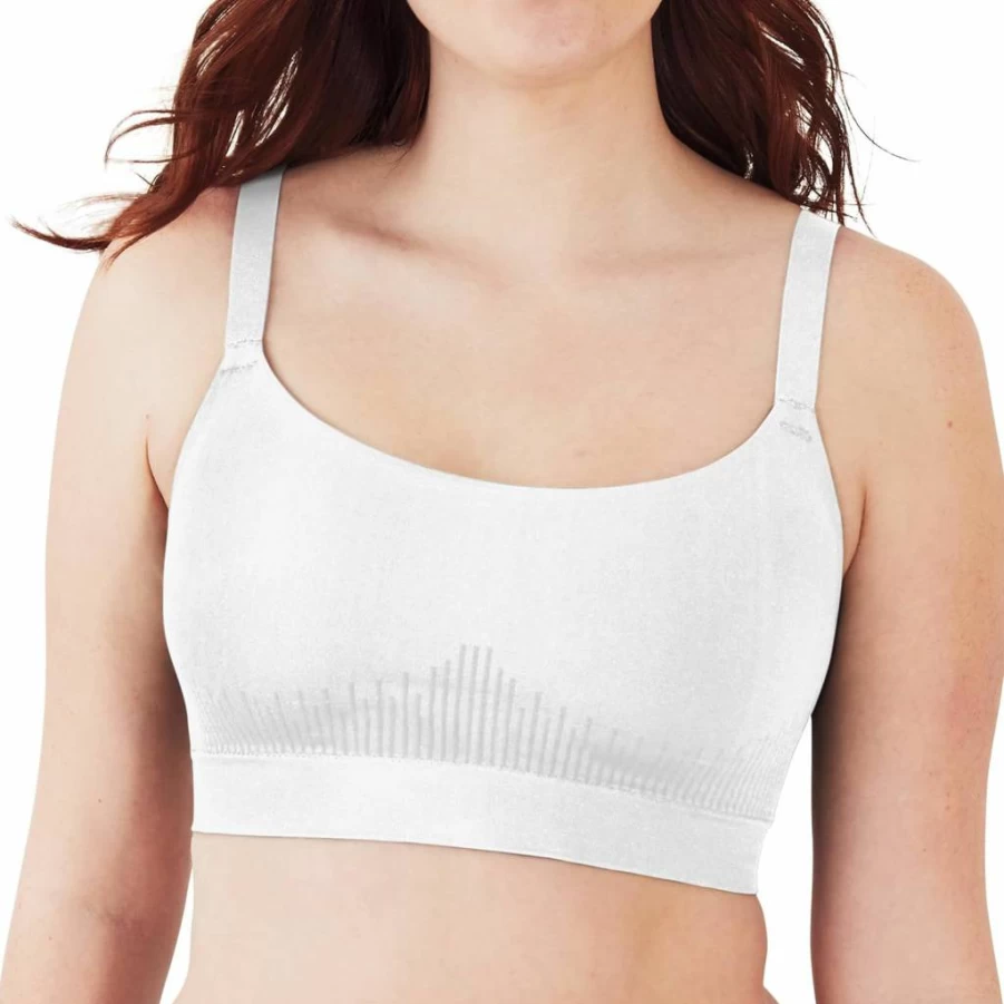Bali Women's Wireless Bralette - Adjustable Straps, Seamless Comfort, Modern Pullover Design