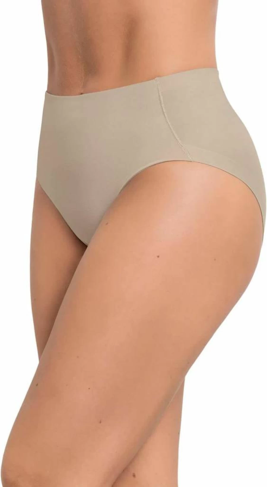 Leonisa Women's Seamless Tummy Control No Show Panties - Mid-Rise Moderate Compression Underwear