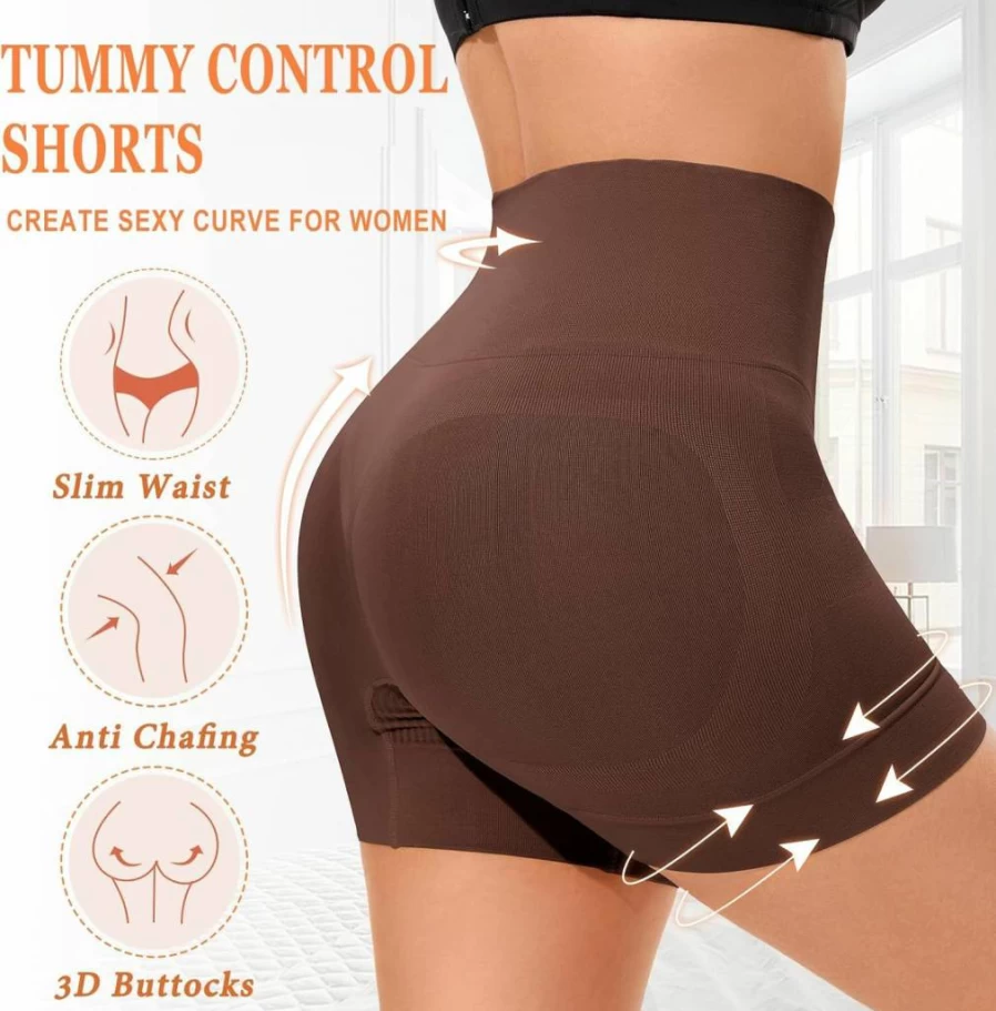Miguofan Women's Seamless Boyshort Shapewear - Tummy Control Underwear Anti-Chafing Panties for Dresses