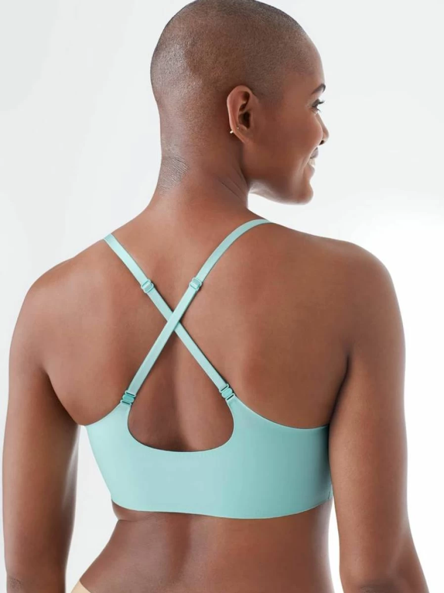 True & Co Women's True Body Triangle Bra with Convertible Straps - Comfortable Wireless Bralette for Everyday Wear
