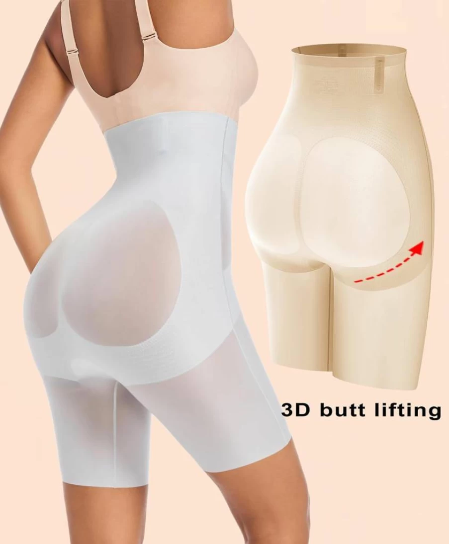 PRETTYWELL High Waisted Tummy Control Shorts for Women - Seamless Body Shaper Slimming Shorts with No Roll Thigh Design