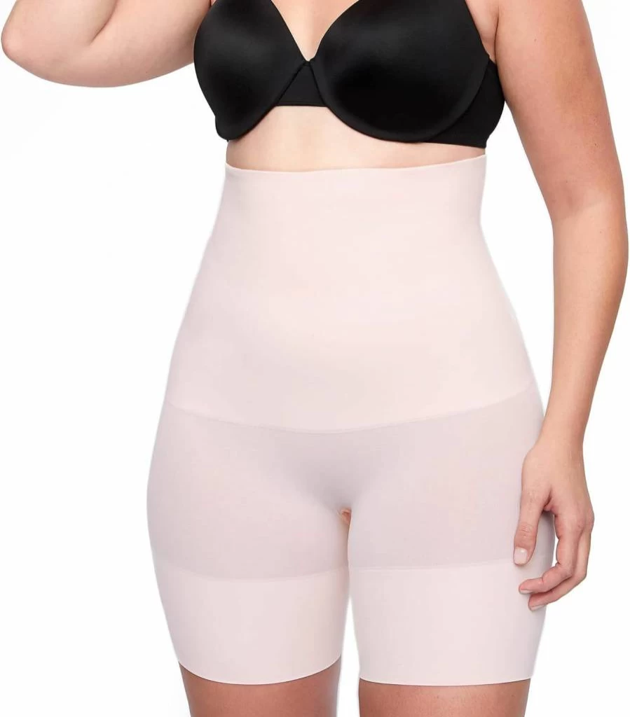 Underoutfit High Waisted Shapewear Shorts for Women - Tummy Control Body Shaper - Sizes Small to Plus