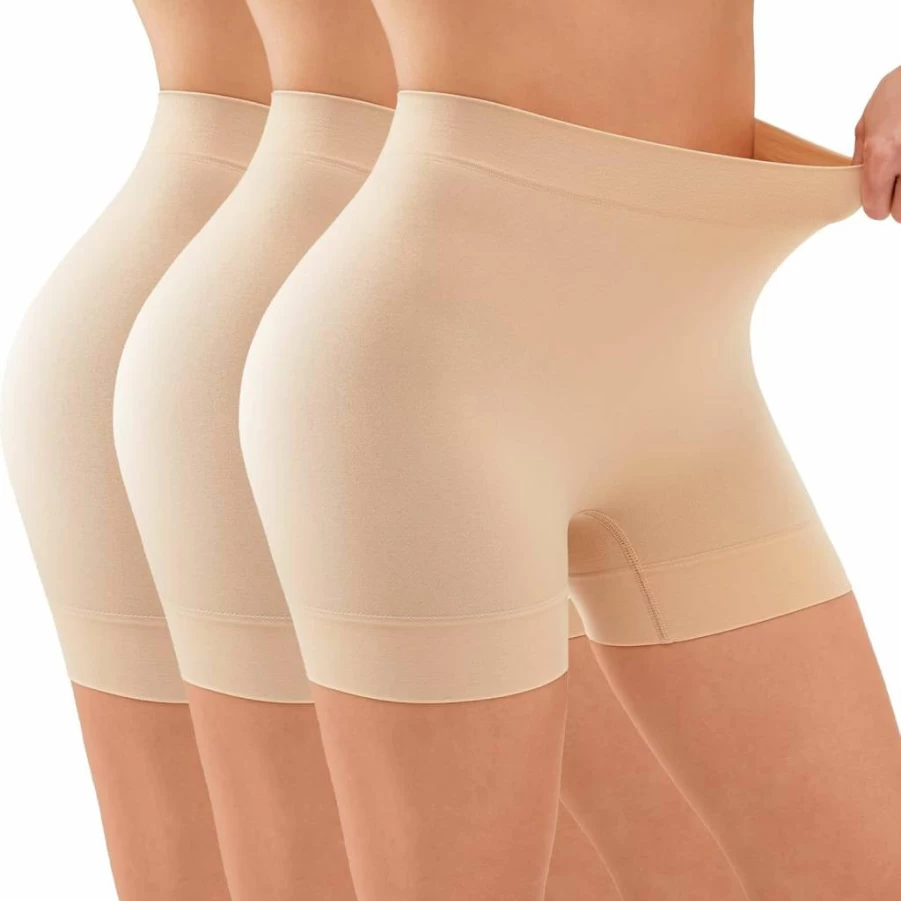 YADIFEN Women's Anti-Chafing Slip Shorts 3 Pack - Seamless Shapewear Underwear for Dresses, Comfortable Boyshort Panties