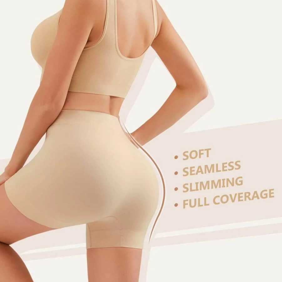 YADIFEN Women's Anti-Chafing Slip Shorts 3 Pack - Seamless Shapewear Underwear for Dresses, Comfortable Boyshort Panties