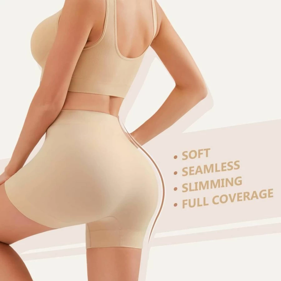 YADIFEN Women's Anti-Chafing Slip Shorts 3 Pack - Seamless Shapewear Boyshort Panties for Under Dresses, Comfortable & Breathable