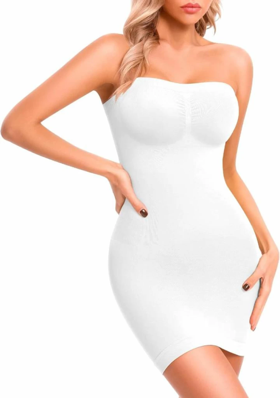 Fortix Strapless Seamless Shapewear – Full Body Shaper for Tummy Control Under Dresses