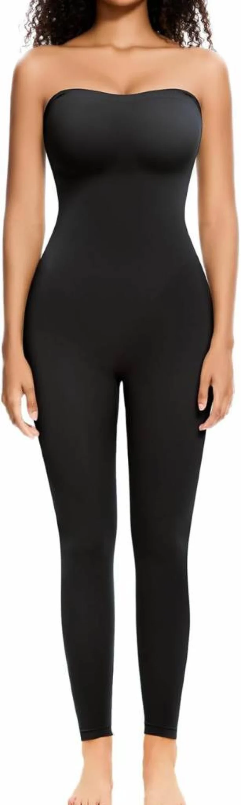 LIRASDIS Women's Seamless Strapless Shapewear Jumpsuit - Tummy Control Bodysuit, Thigh Slimmer for Under Dresses, Full Body Shaper